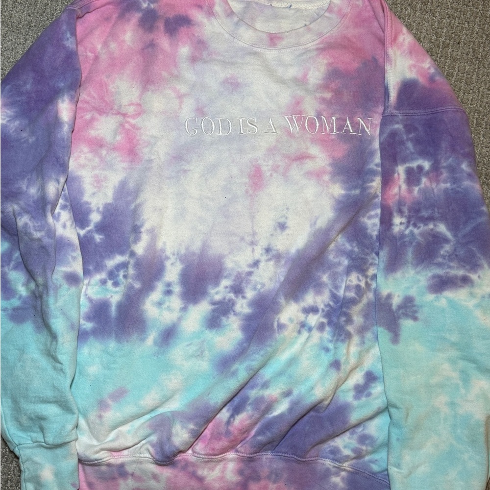Ariana Grande God Is A Woman Tie-Dye Sweatshirt